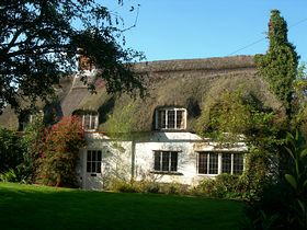 Pretty thatched house in the village &copy; Peggy Cannell