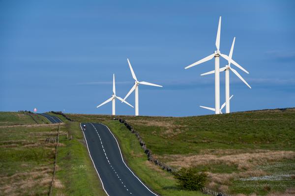 Coal Clough Wind Farm, Burnley, Lancashire, England, UK
