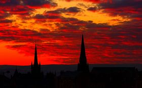 Sunset over Cambus &copy; John Mcclelland 