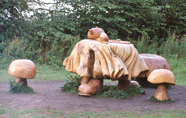 Toadstool table Carsington &copy; David Oakley-Hill