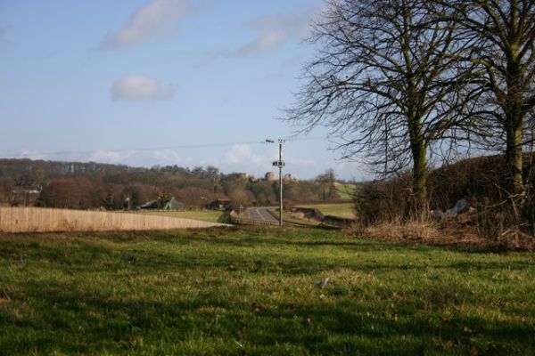 View to Chartley Castle on horizon