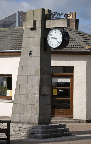 Jm Clark memorial clock, Chirnside.. &copy; Rod Burkey