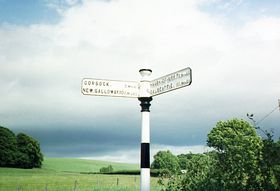 Cast-iron direction sign near Corsock, Dumfries and Galloway &copy; Tony Boyce