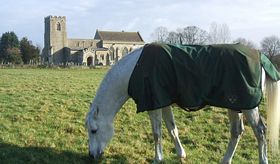 St Andrews Church, Cotterstock and beautiful White Horse &copy; Robin Peel