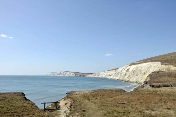 Isle of Wight coastal Path - view of white cliffs