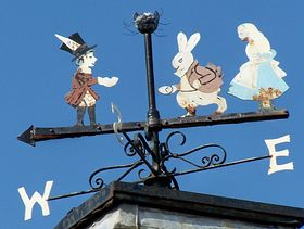 Weathervane with Alice characters &copy; Duncan Hamman