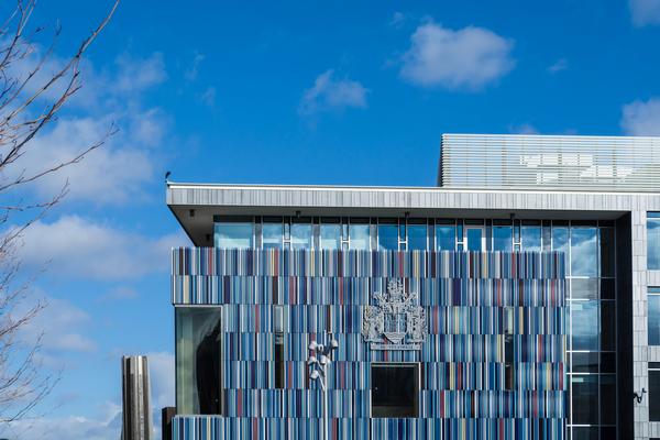 Striking blue building housing Doncaster Council
