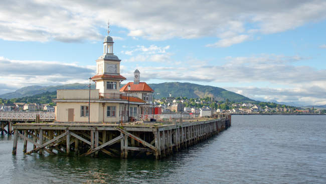 Victorian buildings on the pier at Dunoon