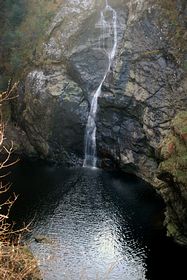 The Falls Of Foyers reached by a steep path in the centre of the village &copy; S Lewry