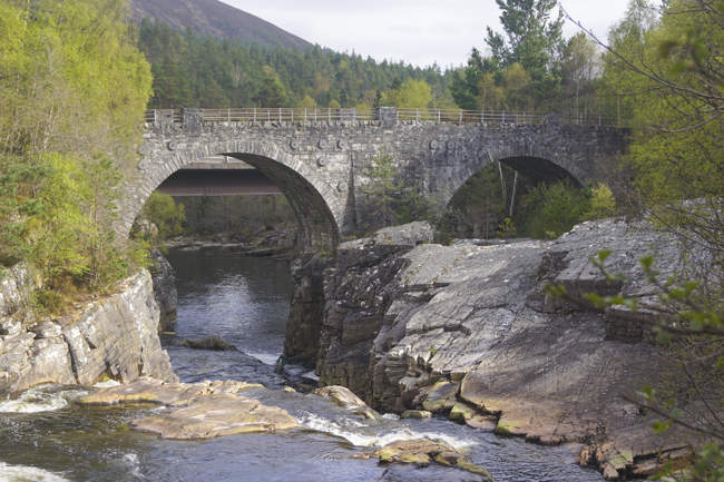 Old bridge at the Black Water Falls