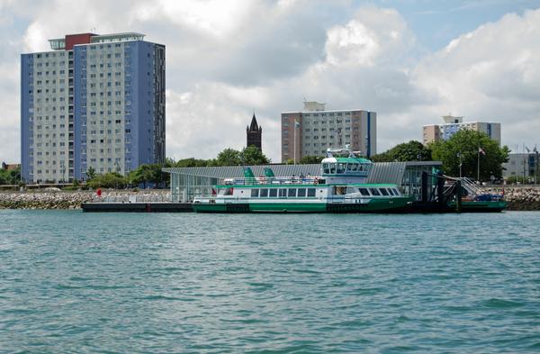 Gosport Ferry ©Shutterstock /BasPhoto Passengers on the Ferry which runs from Gosport to Portsmouth across Portsmouth Harbour