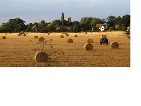 Harvest at Great Waldingfield &copy; Barry Hills