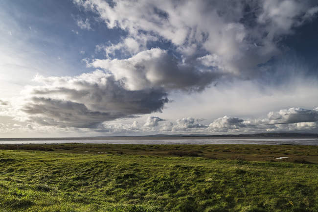 An autumnal weather front over Morecambe bay