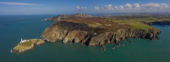 Panoramic photo of South Stack Lighthouse near Holyhead 