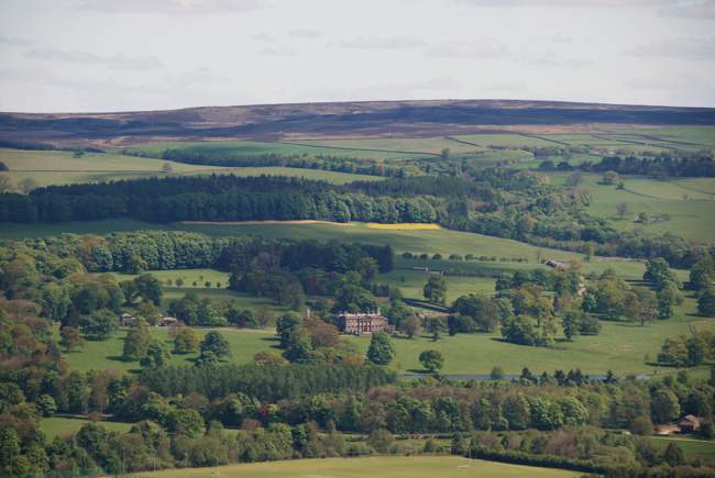 A view acrross the Wharfe Valley to Denton Hall &copy; Philip Moon (Hkt.B)
