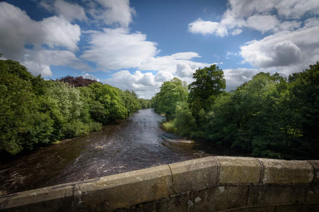 River Wharfe viewed from bridge at Ilkley