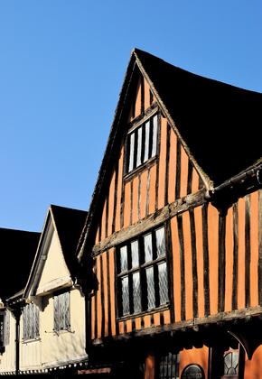 17th century timber framed houses in Ipswich