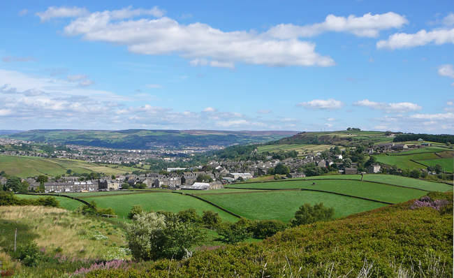 View of Keighley from Sugden Brow