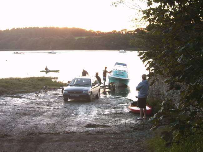 Boats coming in to Landshipping slipway &copy; Sarah Hoss