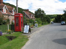 A shop in the village. &copy; Louise E. Wright