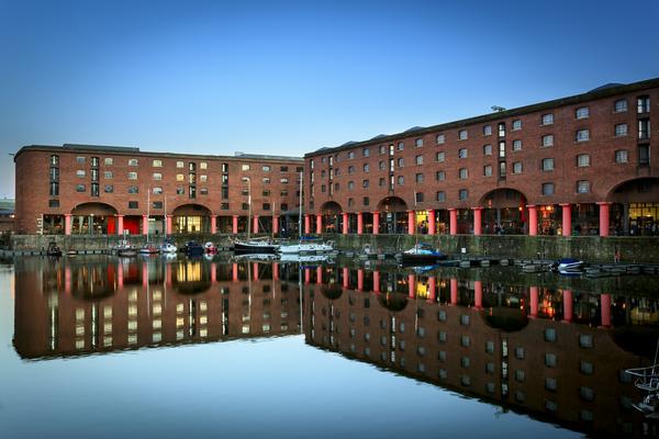 The Albert Dock, Liverpool, England.