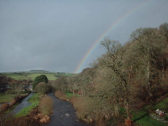 Rainbow over Llanfihangel glyn Myfyre &copy; Keith Dunderdale