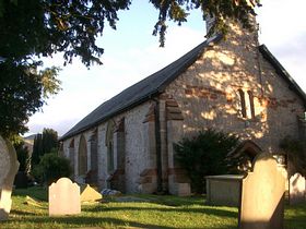 llanrhydd church , &copy; G W Smith