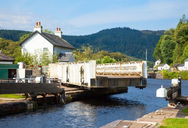 Cairnbaan Bridge Lock on the Crinan Canal