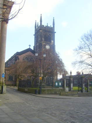 Town hall square and church &copy; Dale Miles