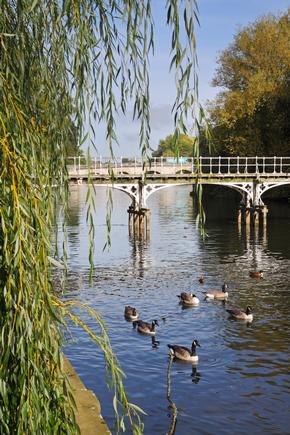 Footbridge over the River Thames in Maidenhead, England