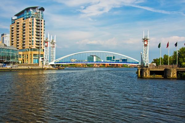 Manchester Canal with Millennium Bridge