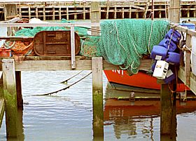 Nets drying at Newhaven Harbour &copy; Diana Hitchin