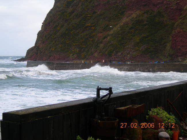 Cliffs above harbour Pennan &copy; Susan Johnson