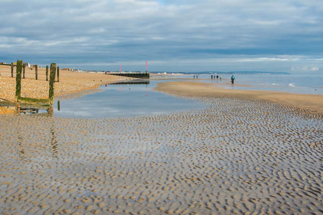Low tide in Pevensey bay, East Sussex