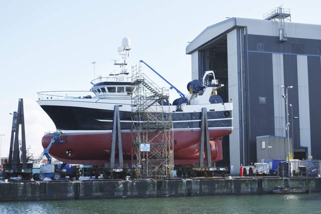 Ship Building and Crane in Port Glasgow 