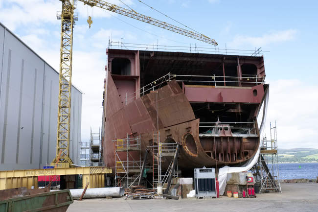 Ship Building and Crane in Port Glasgow