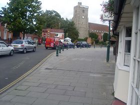 Rayleigh High Street  and Church &copy; David Jenkins