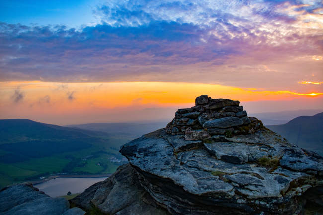 Sunset over Dovestone Reservoir