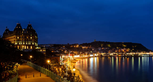 Scarborough Grand Hotel and harbour