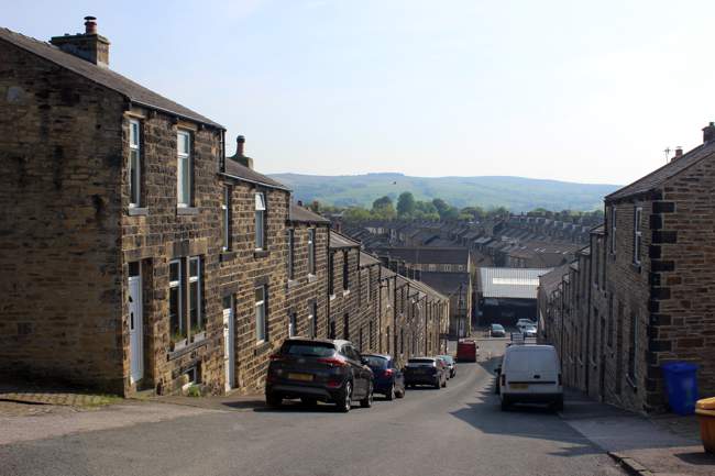 Romille Street - example of stone terraces in Skipton