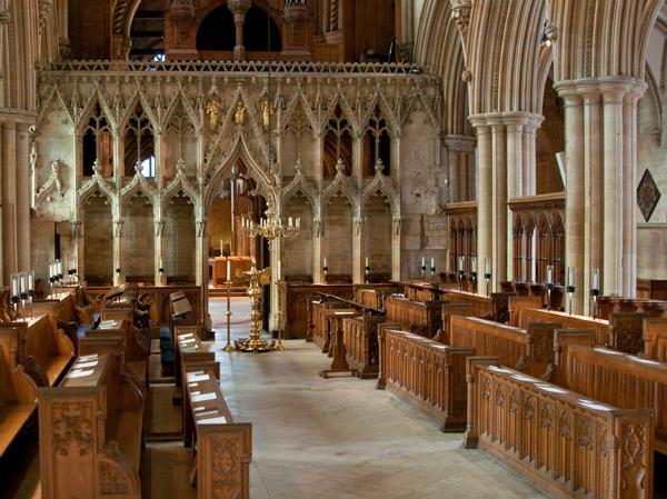 The choir stalls at Southwell Minster