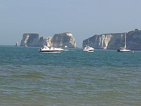 Old Harry's Rocks from Studland Beach &copy; Keith Liddell