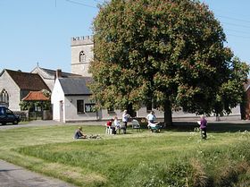 Thornborough Village Hall and Church &copy; Bernard Garbe