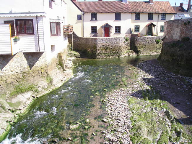 Village houses, tidal river &copy; Geoff Taylor