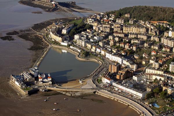 Aerial view of Weston-Super-Mare