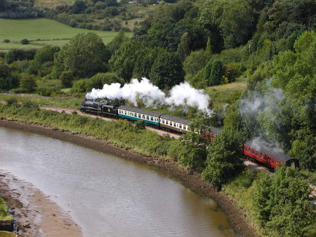 NYMR steam train leaving Whitby up the Esk Valley &copy;  Chris Watson  